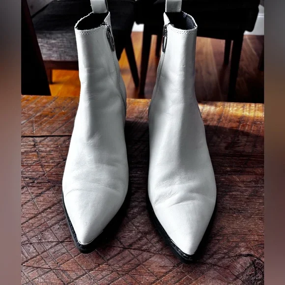 Marc Fisher White Western Booties - Picture 2 of 7